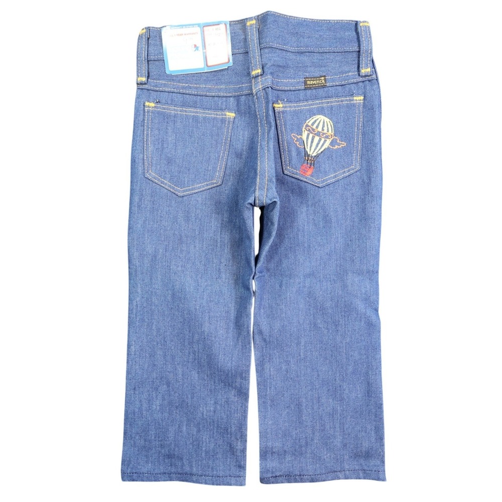 Young Maverick Vintage 70s Straight Leg Jeans Boys 3 Blue Denim NWT USA